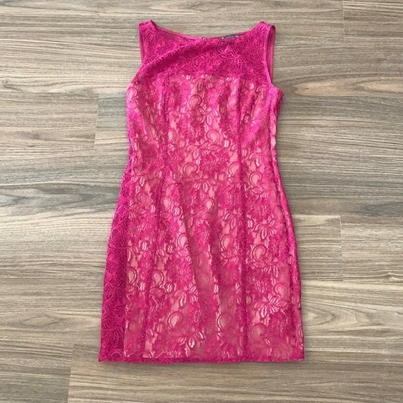 Armani Exchange Pink Lace Dress